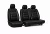 PrestigeLeather™ Prémium Méretpontos Autóipari Kárpit és Műbőr Betéttel Üléshuzat RENAULT TRAFIC 2+1 I (2001-2014)– választható színekben, UV álló, AIRBAG SAFE, egyedi felirattal/logóval kérhető