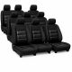 PrestigeLeather™ Prémium Méretpontos Autóipari Kárpit és Műbőr Betéttel Üléshuzat FIAT SCUDO 9 seats II (2007-2016)– választható színekben, UV álló, AIRBAG SAFE, egyedi felirattal/logóval kérhető