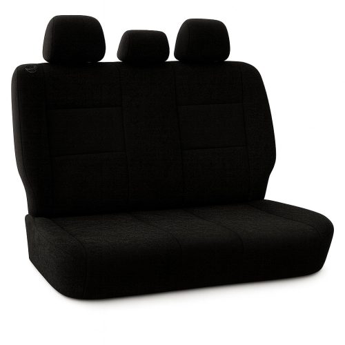 Audi A1 AlcantaraSport™ Premium Universal-Autositzbezug – Schwarz/Schwarz (UV-beständig, AIRBAG-SICHER, bedruckbarer Einsatz)