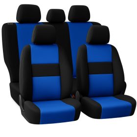   AUDI 100 ComfortTex™ Premium Universal-Autositzbezug – Sportblau/Schwarz (UV-beständig, AIRBAG-SICHER, individuelle Beschriftung/Logo erhältlich)