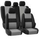 AUDI 200 ComfortTex™ Premium Universal-Sitzbezug – Sportgrau/Schwarz (UV-beständig, AIRBAG-FREI, individuelle Beschriftung/Logo erhältlich)