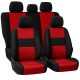 FIAT Albea (I, II) ComfortTex™ Premium Universal-Sitzbezug – Sport Rot/Schwarz (UV-beständig, AIRBAG-SICHER, individuelle Beschriftung möglich)