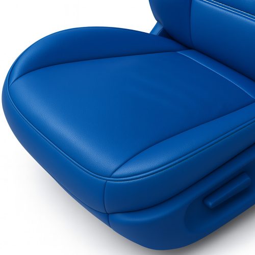 Audi 200 PrestigeLeather™ Premium Universal-Autositzbezug aus Volllederimitat – Sportblau (AIRBAG-SICHER, UV-beständig, optionale Nahtfarbe)