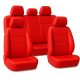 Audi 80 (B3, B4) PrestigeLeather™ Premium Universal-Autositzbezug – Sportrot (Farbe der Naht wählbar, AIRBAG-SICHER, UV-beständig)