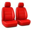 Audi 100 PrestigeLeather™ Premium Universal-Autositzbezug – Sportrot (Farbe der Naht wählbar, AIRBAG-SICHER, UV-beständig)