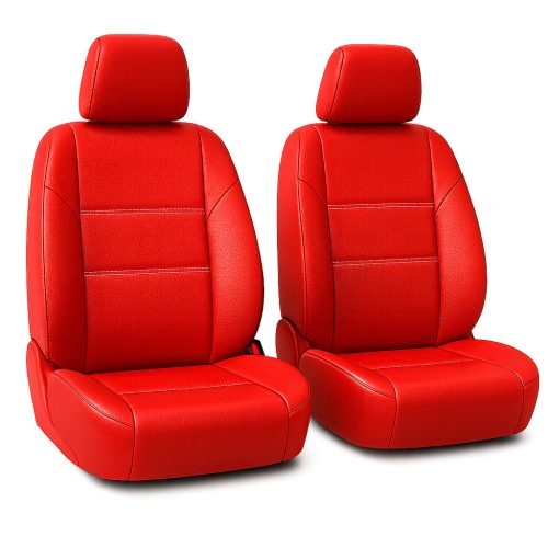Audi 100 PrestigeLeather™ Premium Universal-Autositzbezug – Sportrot (Farbe der Naht wählbar, AIRBAG-SICHER, UV-beständig)