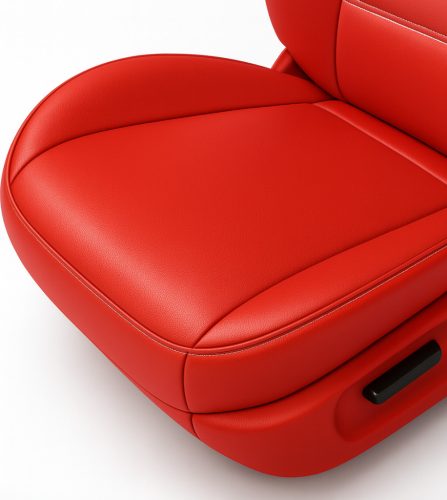 Audi 100 PrestigeLeather™ Premium Universal-Autositzbezug – Sportrot (Farbe der Naht wählbar, AIRBAG-SICHER, UV-beständig)